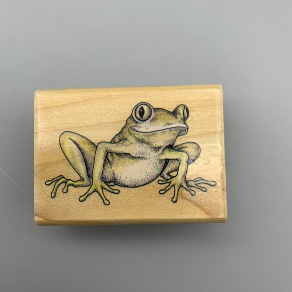 Set of 3 Rubber Stamps with Frogs in Different Poses - Picture 4 of 6